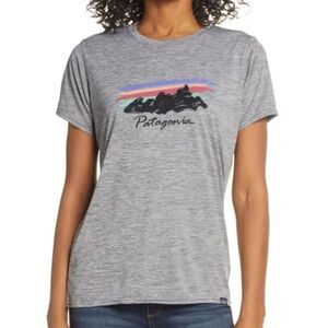 Patagonia Womens 50+ UPF Capilene Cool Graphic Tee Shirt M Performance Outdoors